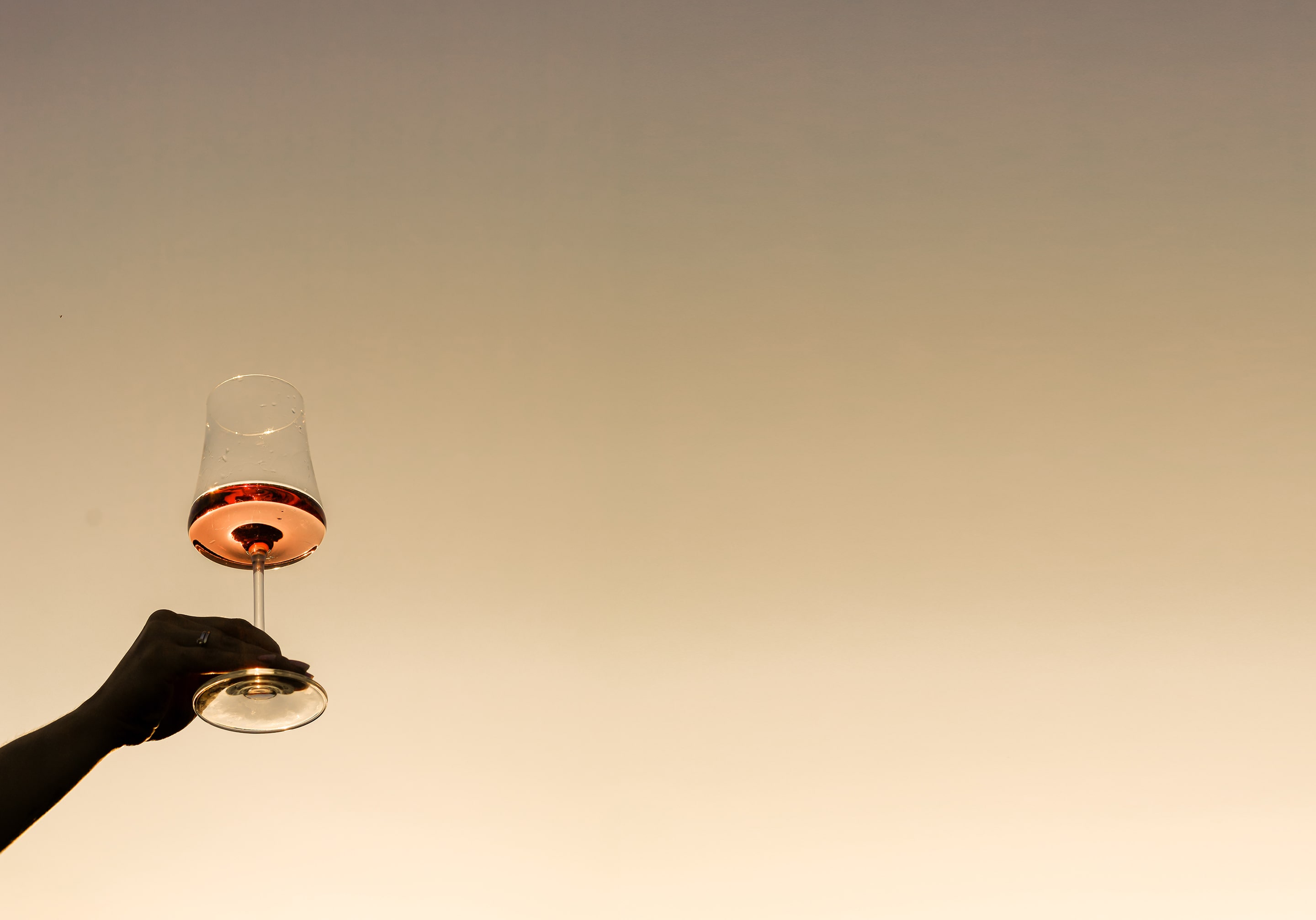 hand which is holding wine